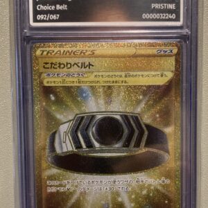 Pokemon  Karte Choice Belt aus dem  Set Battle Region  092/067 Bewertet AOG Grading 10 Pristine  Japanisch