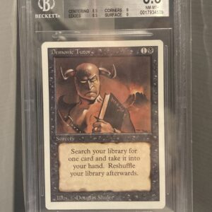 Magic the Gathering 1994 Revised Edition Demontic Tutor  Beckett Grading 8.5